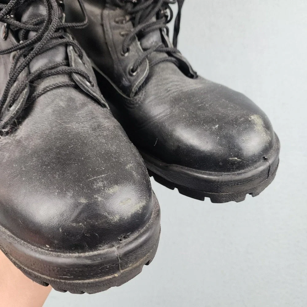 Belleville 360ST Boots Mens Size 9 M Black Leather Steel Toe Vibram Combat Work